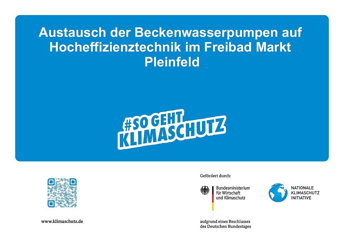 Austausch der Beckenwasserpumpen auf Hocheffizienztechnik im Freibad Markt Pleinfeld